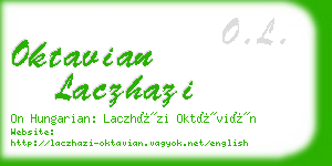oktavian laczhazi business card